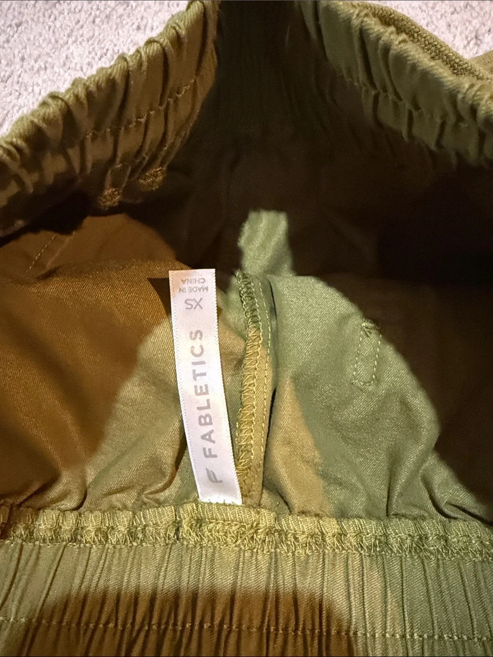 Fabletics Olive Cargo Pull-On Shorts